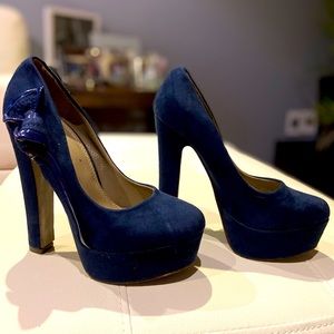Navy high heels size 35